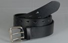 black keyhole wide leather belt