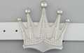 Budweiser crown rhinestone belt buckle