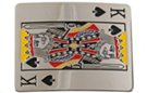 chrome king of spades belt buckle