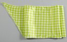 satin belt scarf, lime green and white big houndstooth check