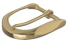 U-bolt curved solid brass single prong heel bar belt buckle