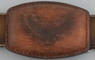 distressed leather loaf belt buckle with soaring eagle