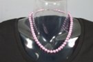 lilac lustrous bead necklace with clasp, 1/4" beads