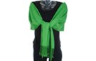 kelly green shawl with fringe