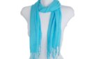 gauzy blue summer fringe scarf