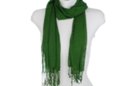 gauzy green summer fringe scarf