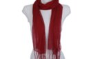 gauzy wine red summer fringe scarf