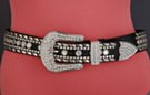 rhinestone cowgirl metal lace and stones western belt with rhinestone buckle