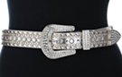silver rhinestone cowgirl metal lace and stones western belt
