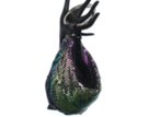 green to purple metal mesh convertible hobo and bracelet bag