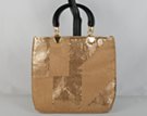 gold dual-texture metallic mesh party tote