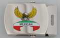 Mexican eagle decal steel military-style buckle
