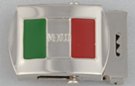 Mexican flag military-style buckle