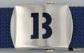 block initial "B" military buckle