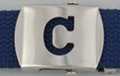 block initial "C" military buckle