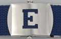 block initial "E" military buckle