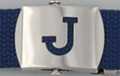 block initial "J" military buckle