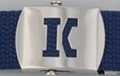 block initial "K" military buckle