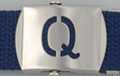 block initial "Q" military buckle