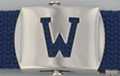block initial "W" military buckle