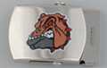 bulldog decal steel military-style buckle