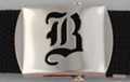 Gothic initial "B" military buckle