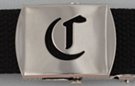 Gothic initial "C" military buckle
