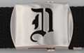 Gothic initial "D" military buckle