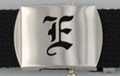 Gothic initial "E" military buckle