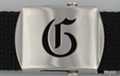 Gothic initial "G" military buckle