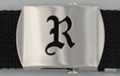 Gothic initial "R" military buckle