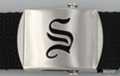 Gothic initial "S" military buckle
