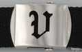 Gothic initial "V" military buckle