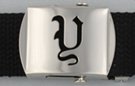 Gothic initial "Y" military buckle