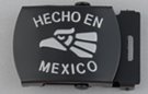 hecho en Mexico military-style buckle