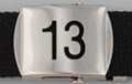 number 13 military-style buckle