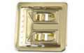 gold open frame military belt buckle