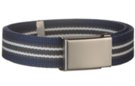 striped navy, gray and white military web belt