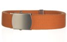 burnt orange 1-1/4" military-style cotton blend web belt
