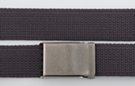 charcoal 1-1/4" military-style cotton blend web belt