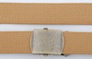 copper color military-style cotton blend web belt