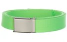 flash green web belt and buckle