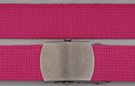 fuchsia 1-1/4" military-style cotton blend web belt