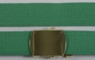 green military-style cotton blend web belt
