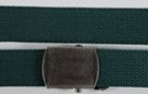hunter green military-style cotton blend web belt