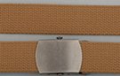 copper color military-style cotton blend web belt
