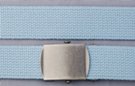 powder blue military-style cotton blend web belt