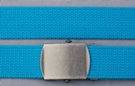 turquoise military-style cotton blend web belt