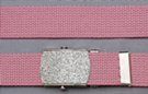 dusty pink 1-1/4" military-style cotton blend web belt