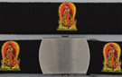 military web belt, Guadalupe virgin on black